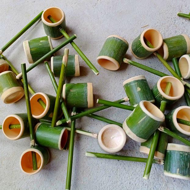 Набор бамбуковых черпаков и ложек - Экологичный аксессуар для ванной или игрушка