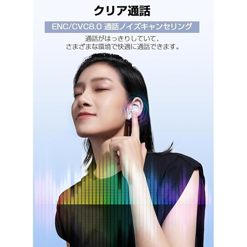 2025[Наушники Bluetooth5.4 Улучшенное качество звука] беспроводные наушники Bluetooth наушники Bluetooth наушники канального типа ENC шумоподавление светодиод