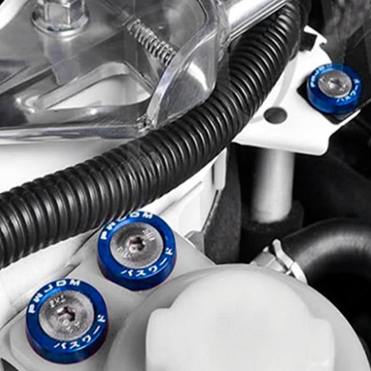 Модификация автомобиля Алюминиевый сплав M6 Утолщенные распорные винты Защитная пластина аккумулятора Шайбы Болты брызговика Декоративные