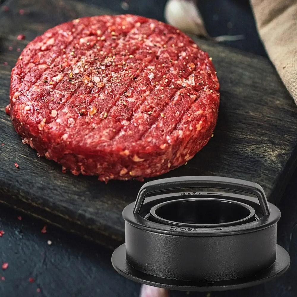 Round Shape 3 in 1 Burger Press Non Stick Patty Maker Mold Stuffed Burger Patty Press  Home Cooking