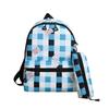 Kids Backpack For School And Outings With Cute Print And Grid Pattern In Durable Polyester Fabric
