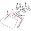 KIMISS Windshield Weatherstrip, Front Windshield Trim Seal Molding Weatherstrip Fit for 5 Series E39 528i 540i M5 51318159784