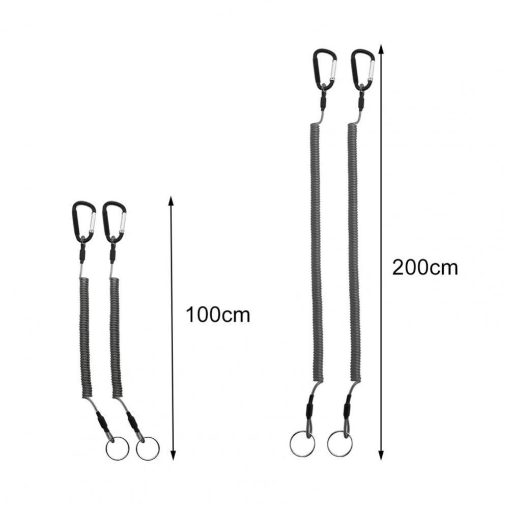 Tool Tether Hard Hat Lanyard Safety Rope Fishing Lanyards Spiral Coiled Lanyard Spring Elastic Rope