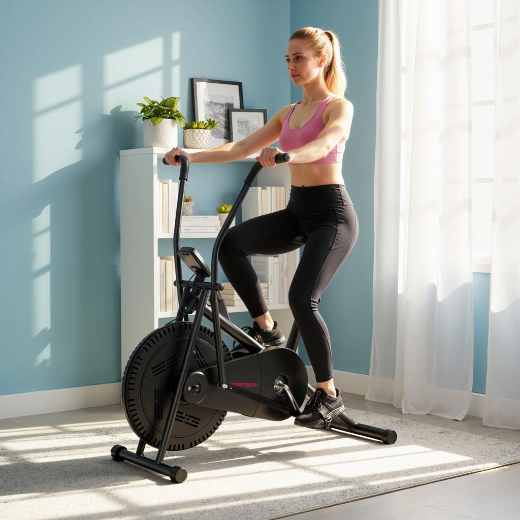 Exercise Bike With Adjustable Seat Lcd Display For Home Gym