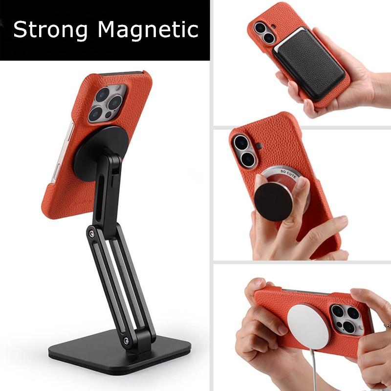Melkco Настоящая Кожа Для Magsafe Магнитный Чехол Для iPhone 17 Pro Max Air 16e 16 Pro Max Plus С Защитой Камеры Коровья Кожа Чехол