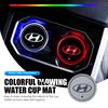 Car Cup Holder Lights Ambient Lighting Glowing Anti Slip Coaster Pad For Hyundai GDi N Line I10 Azera Genesis G70 G80 G90 Accent E1