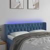 VidaXL LED Headboard Bedroom Furniture Double Bed Accessory Head of Bed Frame Interior Dark Blue 3123624