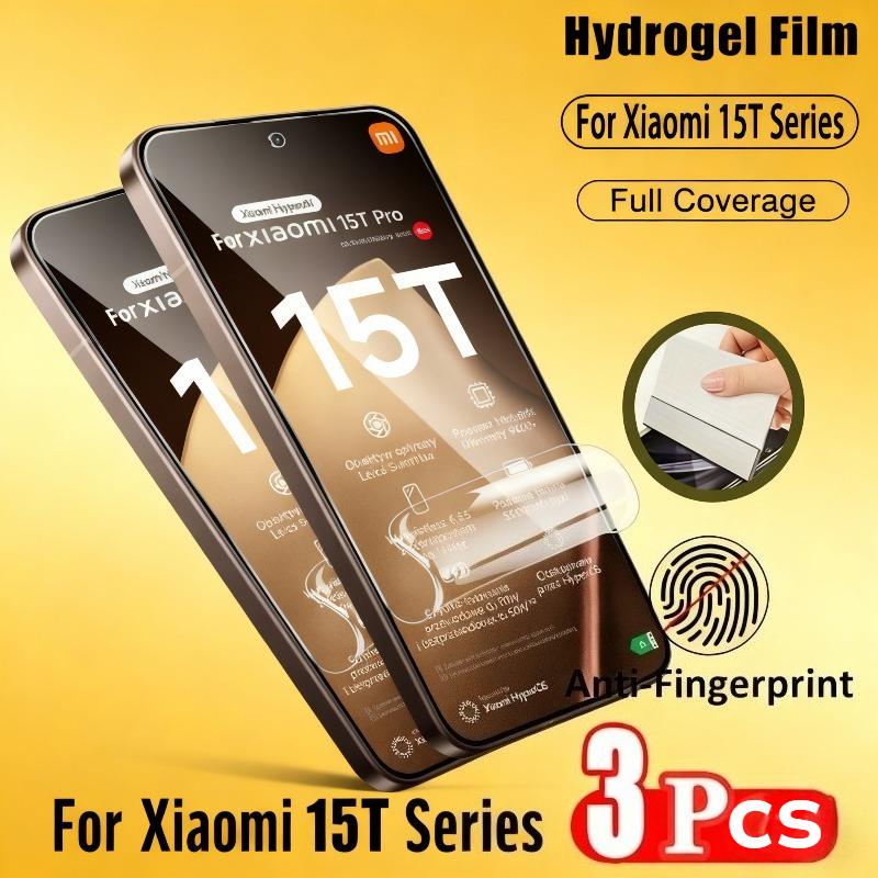 3 шт. Мягкие гидрогелевые пленки для Xiaomi 15T 14T Pro Полное покрытие Защитная пленка для экрана Для xiaomi 17 Pro Max 13 12 11 Pro Пленка