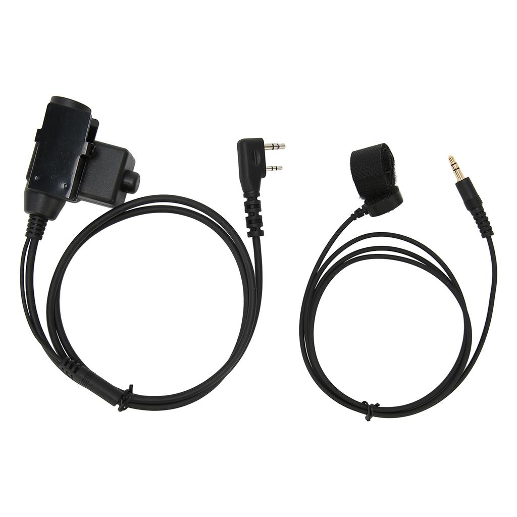U94 PTT Adapter Push To Talk Button Walkie Talkie Military Headset Connector Replacement for