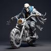 Cool Skeleton Figures Sports Series Skull Resin Crafts Halloween Decorations Car Instrument Panel Desk Decoration