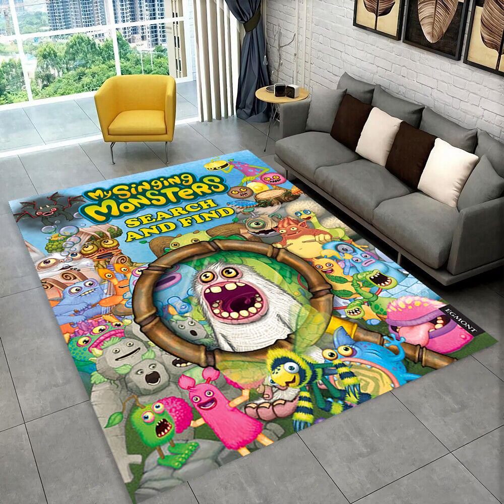 3D My Singing Monsters Видеоигра Мультфильм Коврик, ковер для дома Гостиная Спальня Диван Коврик Декор, детский нескользящий напольный коврик