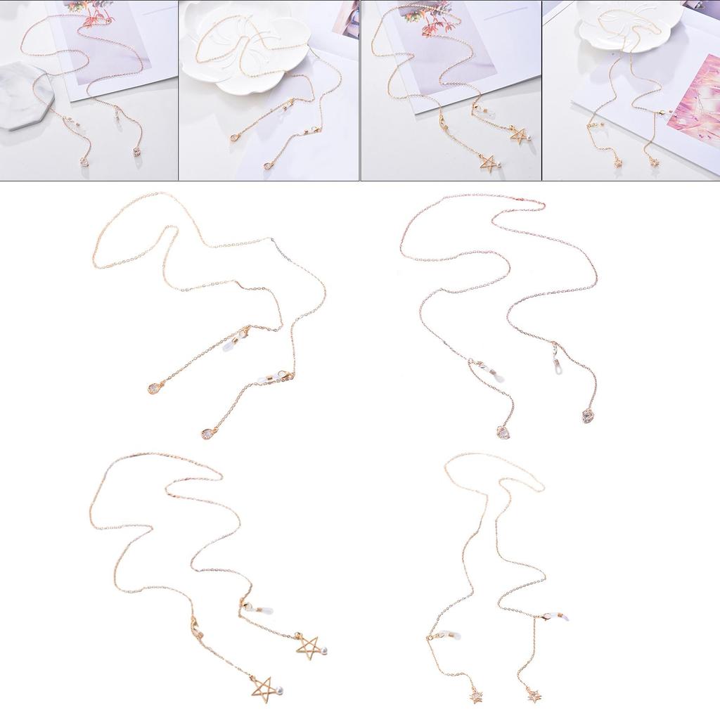 Reading Glasses Sunglasses Chain Eyeglasses Chain Eyewear Face Cover Retainer Lanyard Holder String Cord Mask Holders Chain