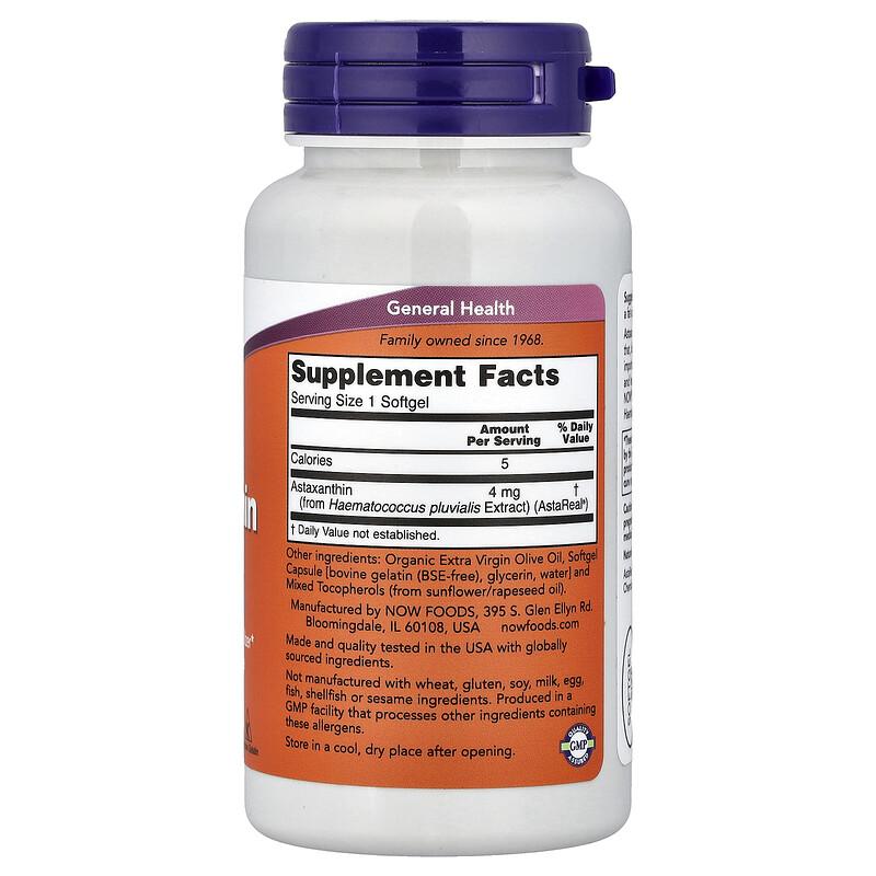Astaxanthin, 4 mg, 90 Softgels