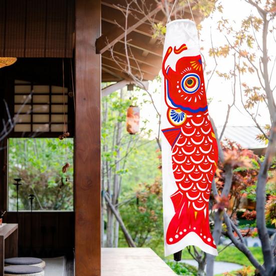 Рыболовный ветроуказатель, японский карповый вымпел, флаг, ветроуказатель Koinobori, наружный подвесной баннер, украшение для садовой террасы