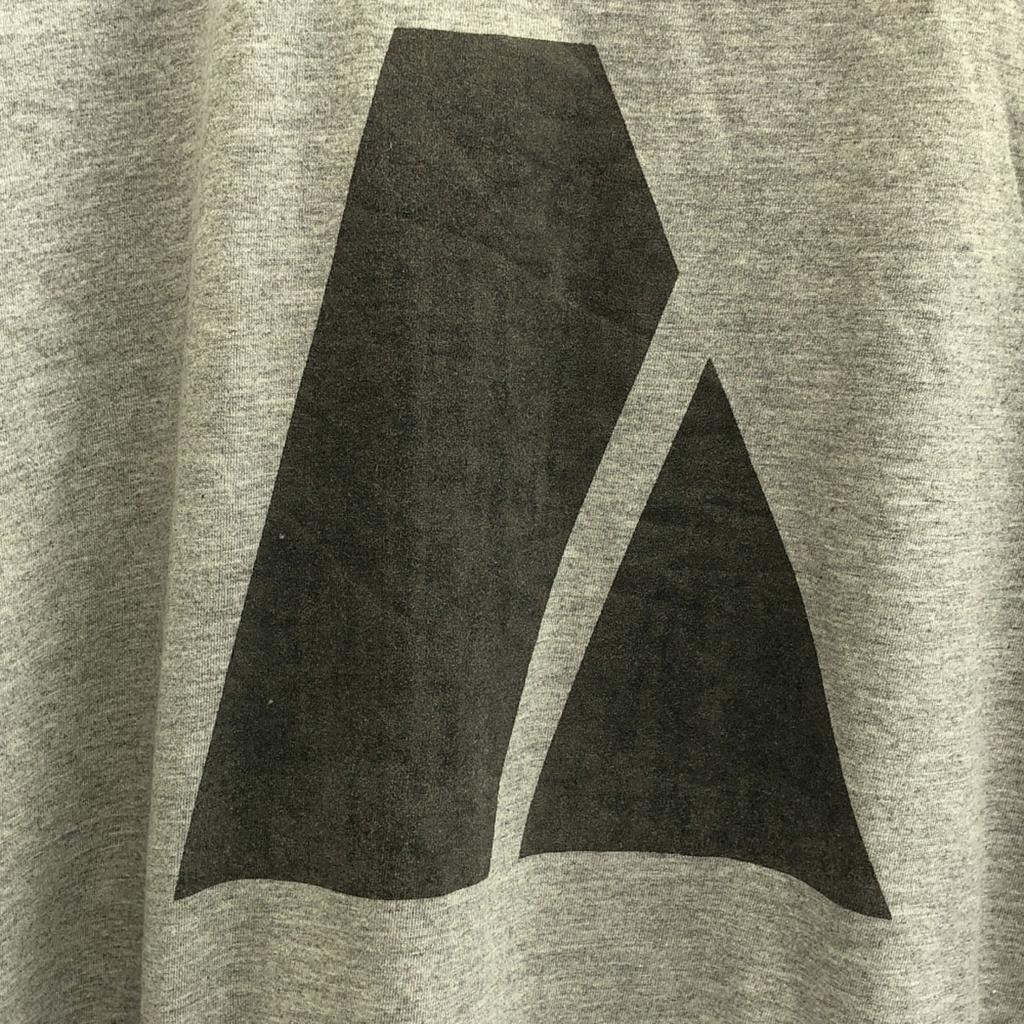 US ARMY Print Pattern Short Sleeve T-shirt Gray Back Print Men's Used