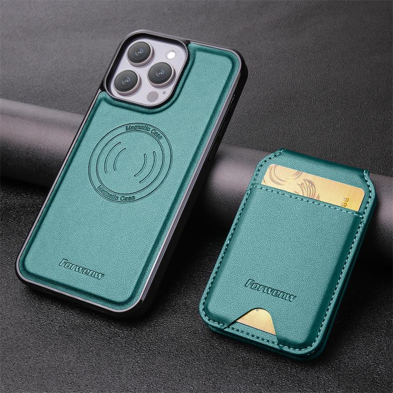 Роскошный кожаный кошелек-чехол для телефона для iPhone 16 15 Pro 14 13 12Pro 11 XS Pro Max XR Совместимый Магнитный MagSafe Беспроводная зарядка