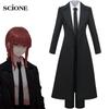 Anime 4pcs Full Sets Chainsaw Man Makima/Power Uniform Cosplay Costume Outfits Halloween Carnival Suit