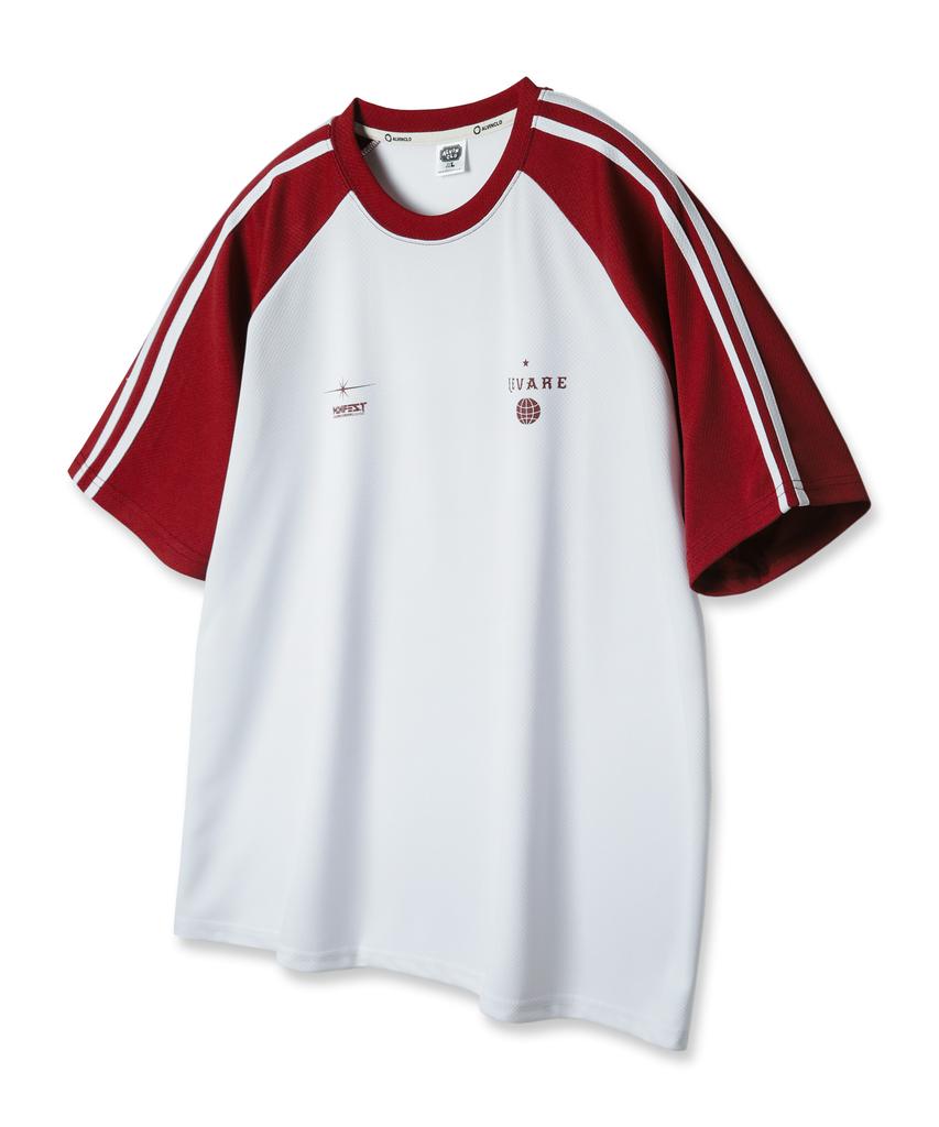 ALVINCLO [Mesh] Manifest Raglan Color Block Track Oversized Short Sleeve Tee Ast4804 (4 Colors)