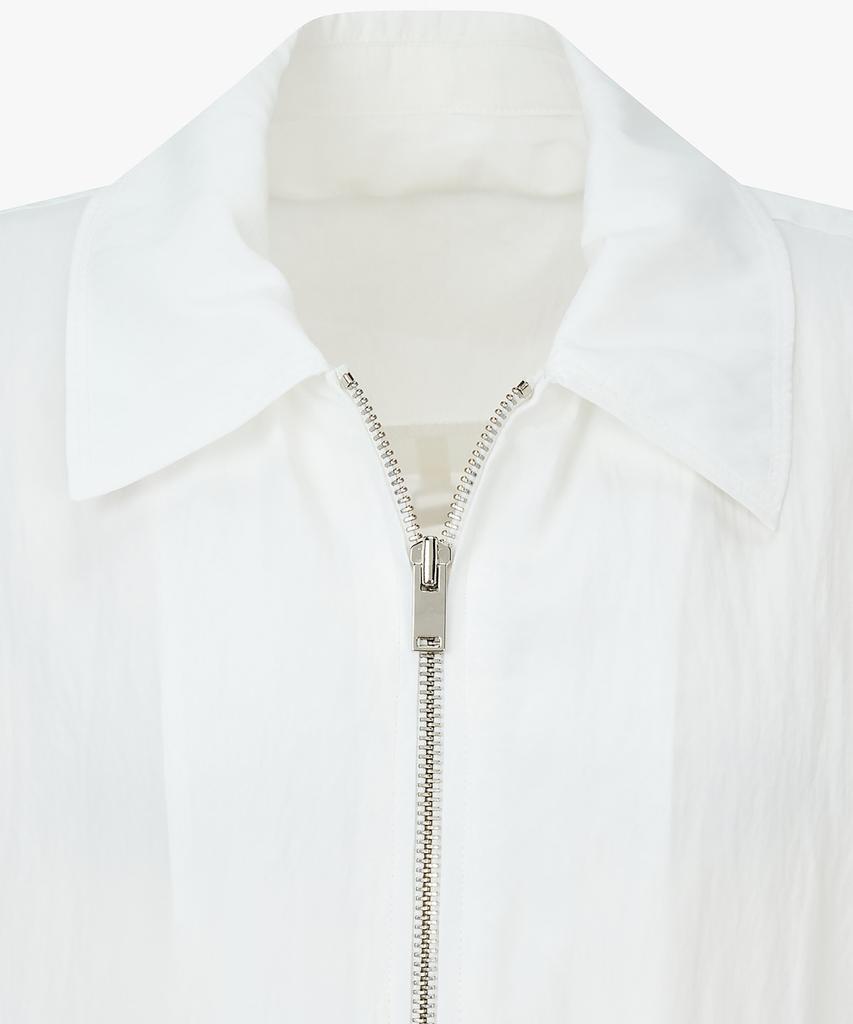 Voice Of Voices Satin Blouson Zip-Up Jumper_White 7156220005