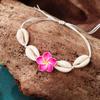 Summer Ocean Style Shell & Orchid Flower Bracelet, Holiday Style Hand Decoration Beach Accessories