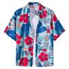 Joyasslly Aloha Shirts for Men and Plus Open Short Patterned Loose Matching Beach Wear Blue Women, Size, Collar, Sleeve, Shirt, Cool, Fit, Breathable,