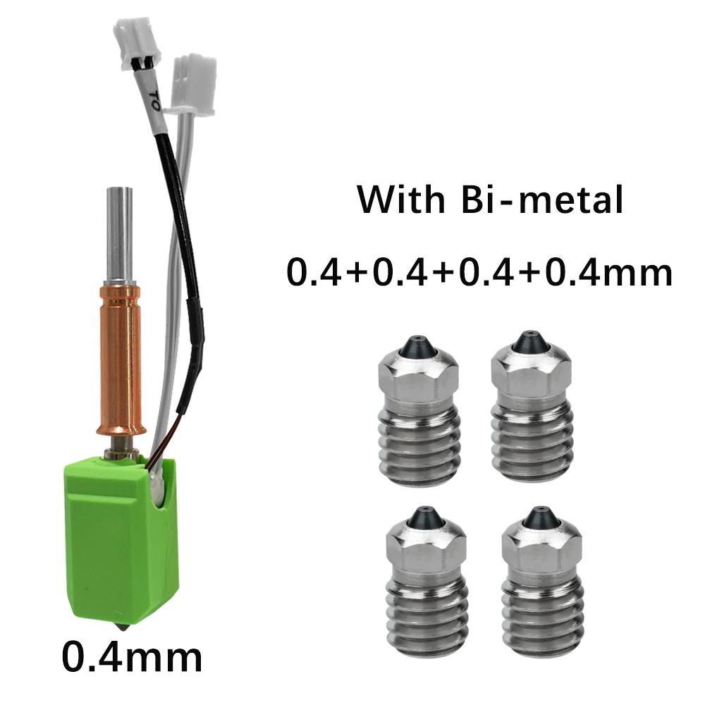 New Upgraded Hotend Kit For Anycubic Kobra 3 Bi Metal Heatbreak 24V 60W Ceramic Hot End Thermistor Nozzle For Kobra 3 Combo