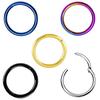 1 Pc Chic Hinged Segment Ring Titanium Septum Clicker Piercing Nose Lip Ear Ring