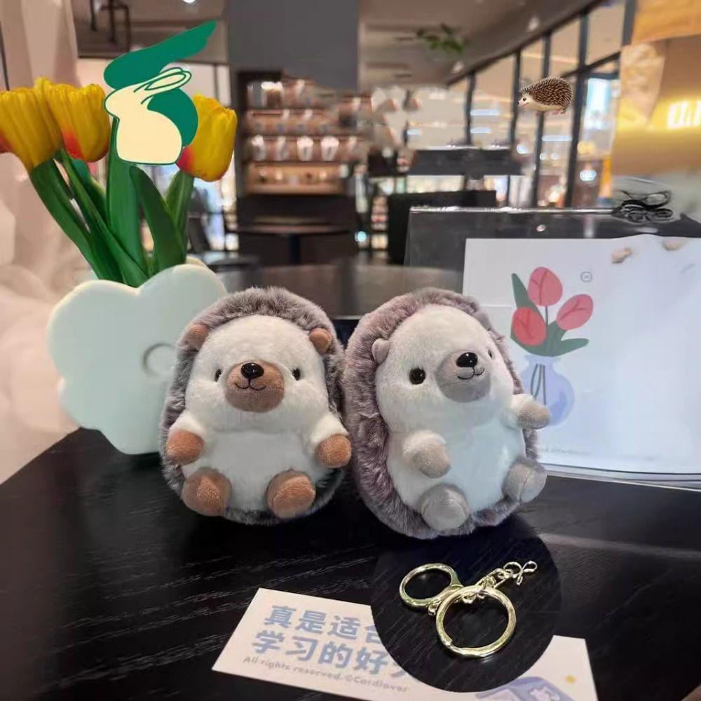 Adorable Little Hedgehog Keychain Mini Hedgehog Cute Hedgehog Plush Keyring  Car Keychain