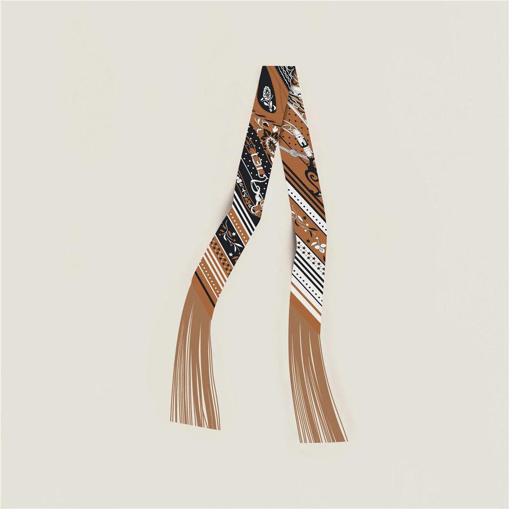 Женский твиловый шелковый галстук-лента в корейском стиле: Универсальный аксессуар-шарф и сумка