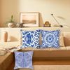 2025 Modern Blue & White Porcelain Series Backrest Pillow Cover for Sofa & Bed