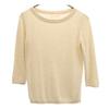 Cashmere 100% 7 Minutes Sleeve Sweater 42 Heather Beige Knit Women Used