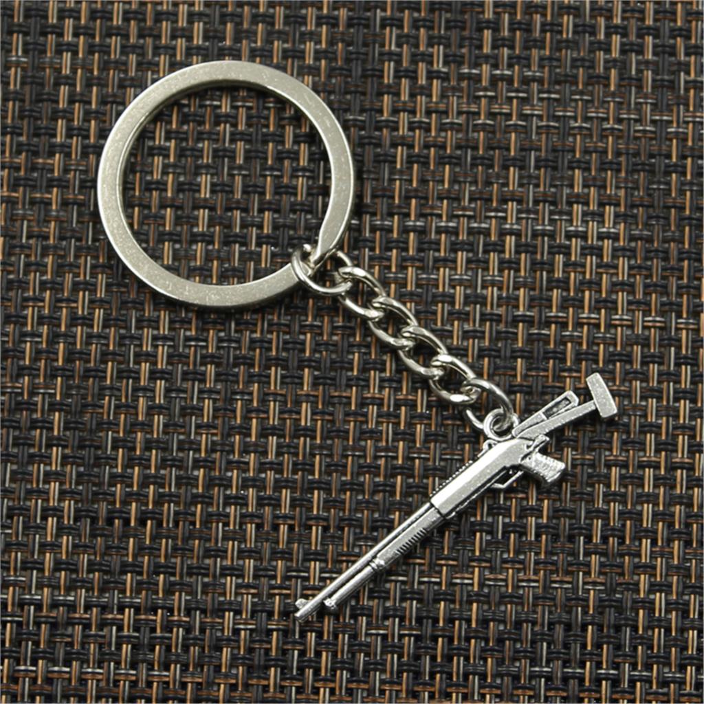 Модная снайперская винтовка, кулон 44x11 мм, 30 мм, брелок для ключей, металлическая цепочка, мужской автомобильный подарок, сувенирный брелок