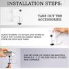 5 Pack Garland Stocking Hangers for Mantel, 2 in 1 No Drill Stocking Hooks, Adjustable Heavy Duty Fireplace Mantel Garland Hanger with