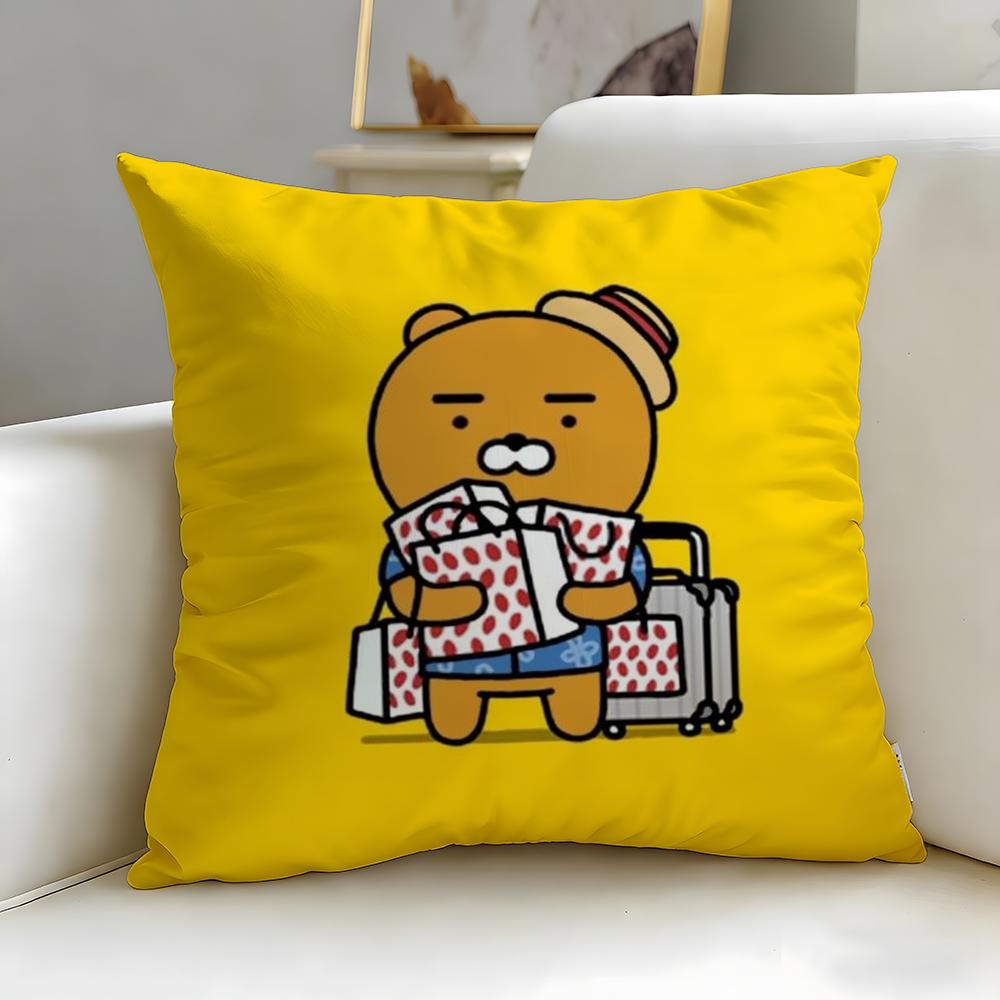 Популярный мультяшный бренд Kakao Friends Наволочка Мягкая Легко стираемая Наволочка Универсальная для Дивана Кровати Путешествий и Офиса