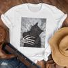 Women Lady Printed Cartoon 90S Horror Sleep Fashion Shirt Clothes Tshirt Female Print T Tee