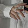 Кольцо из стерлингового серебра 925 пробы с градиентной бусиной, серебряные украшения в стиле корейского INS-блогера