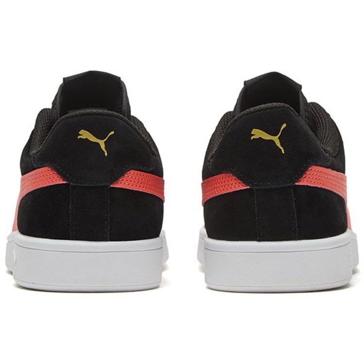 Puma Smash V2 Retro Повседневные Низкие Кроссовки Унисекс Кроссовки Черный Кораллово-Красный 364989-39