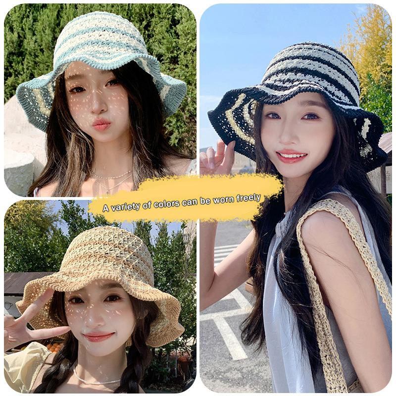 Sunscreen Hat Summer Breathable Hollow Sun Hat For Women Girls Sweet Uv Protection Sun Hat Travel Foldable Fisherman Hat