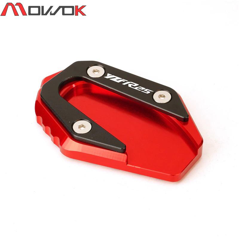 For YAMAHA YZF R3 R25 YZFR3 YZFR25 2014-2025 Motorcycle Accessories CNC Foot Side Stand Pad Side Kickstand Enlarge Support Plate