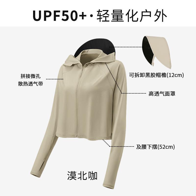 Sunscreen Clothing Women's 1011 Summer Ice Silk UV Protection UPF10 + Thin Breathable Loose Cycling Sunscreen Clothing