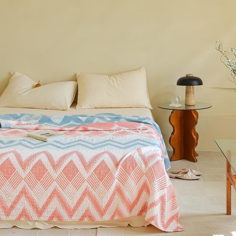 New Three-layer Gauze Towel Quilt, Double Air-conditioned Blanket, Sofa Towel, Four-season Lunch Break Blanket