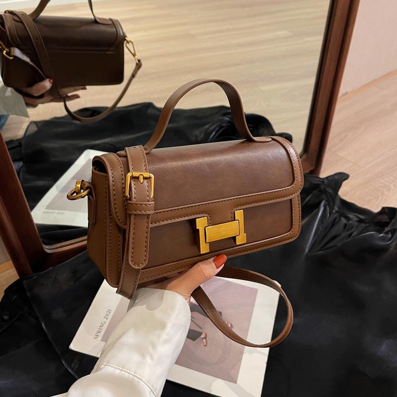 Retro Versatile Handbag Bag Fashion High Sense Small Square Bag Commuter Casual Shoulder Bag Women