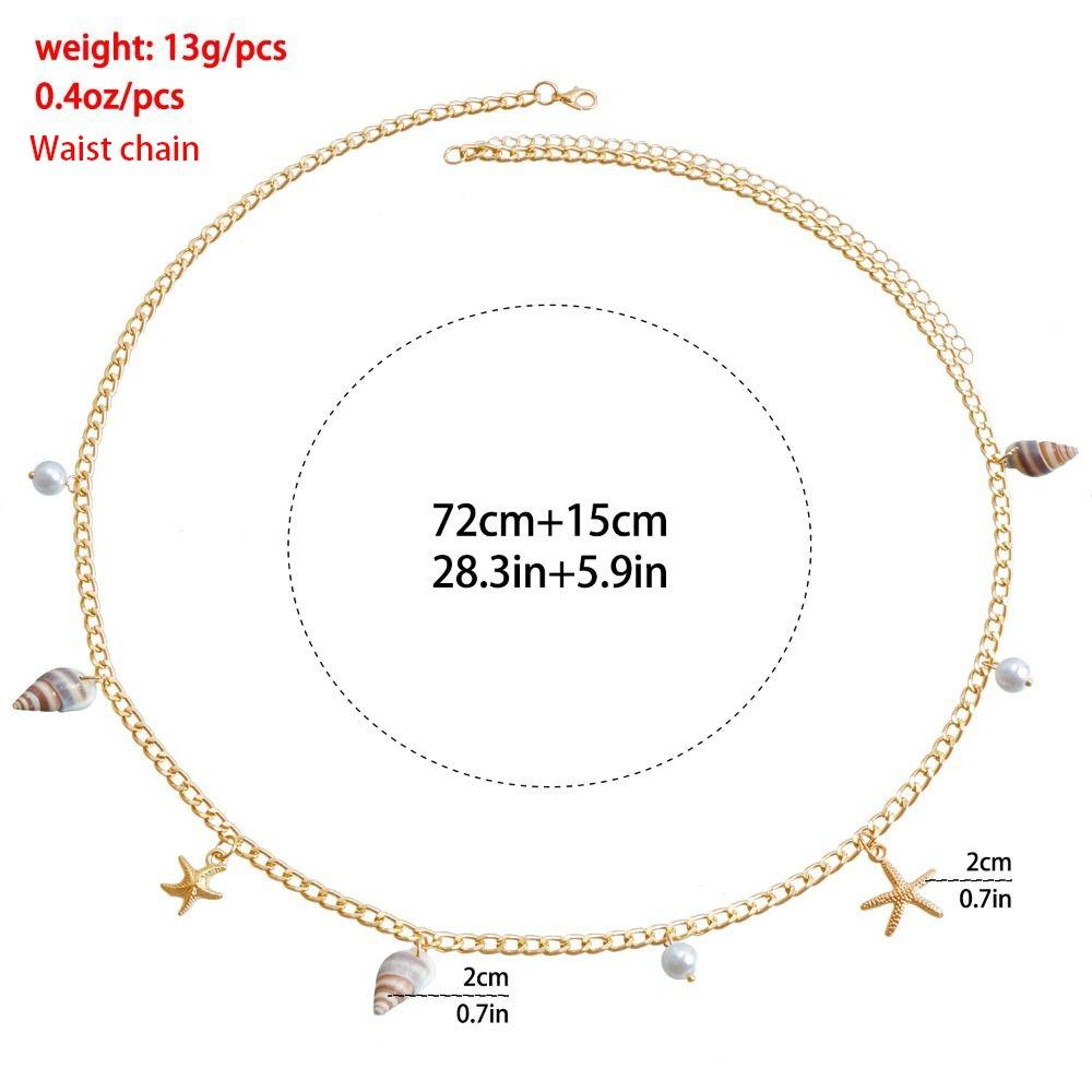 Imitation Pearl Waist Chain Bohemian Jewelry Accessories Fashion Body Chain  for Women