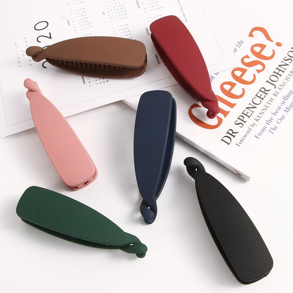 Fashion Women Solid Color Hair Accessories Ponytail Holder Banana Clip Hair Claws Hair Clips