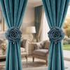 Realistic Rose Curtain Clips Exquisite Curtain Straps Clips Curtain Tape  Dormitory