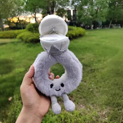 18 см забавное кольцо-предложение, мягкие игрушки в форме кольца, симпатичная коробка для кольца с бриллиантом, декор для вечеринки, свадьбы, специальный подарок для детей и друзей
