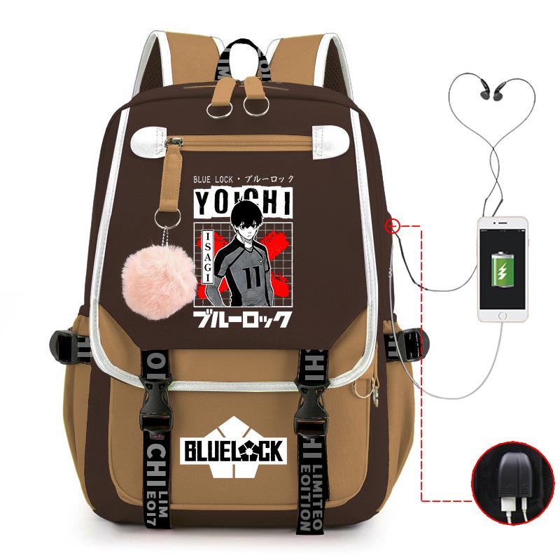 Blue Prison Anime School Bag College Wind Large Capacity Middle School Student Usb Backpack