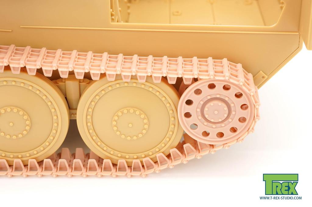 Студия немецкий легкий танк позднего типа гусеница с стартовым колесом тип 2 пластиковые детали модели T-Rex 1/35 38(T) Колесо/Направляющее (для Тамии) TR85078-1