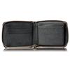 CHRISTIAN BELETT Montalcino Bifold Made with Italian Tuscan Cowhide Crocodile Round Design Men's Wallet, Leather, Embossed, (Nero Black)