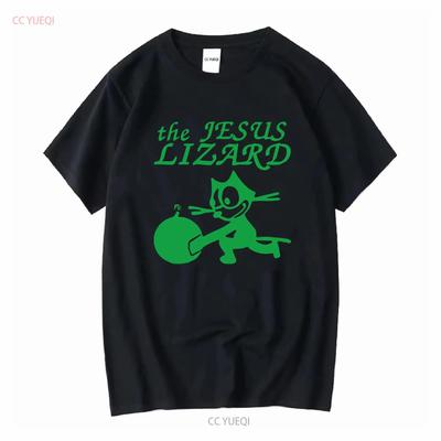 The Jesus Lizard Феликс Кот Белая Футболка Размер S 5XL ST24095 с длинным или коротким рукавом винтажная с графикой уличная одежда удобная